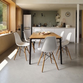 Vitra Eames Plastic Side Chair DSW 56 granitgrau/ahorn dunkel