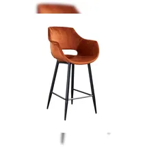 KAWOLA Barhocker ZAJA Sitzhöhe 76 cm Velvet Braun