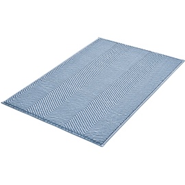 Kleine Wolke Badteppich »Zigzag«, 60x90 cm, Hellblau