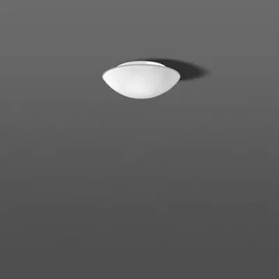 Anbauleuchte 75W FlatBasic AGL ws mt E27 k.Betriebsger IP44 Ø300mm Gl_opal