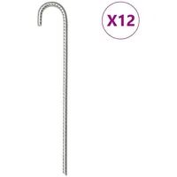 VidaXL Zeltheringe 12 Stk. 37 cm Ø10 mm Verzinkter