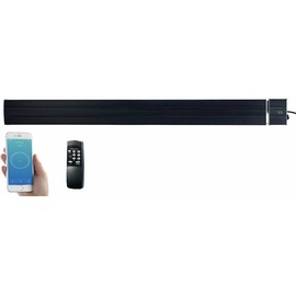 Semptec IR-Dunkelheizstrahler mit WLAN, App, Timer, 3.200 W, IP65, schwarz