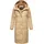 Marikoo Damen, Winterjacke lang Winter Mantel Steppjacke warm gefüttert B968 [B968-Soran-Beige-Gr.L] - L