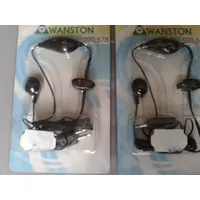 2 universal EARSET HEADSETS für beliebige Geräte Funk Telefon Musik 2,5+3,5mm