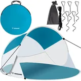 TRIZAND Strandmuschel Pop Up Schutz abschließbar 200x120x110cm Wurfzelt leicht 21267