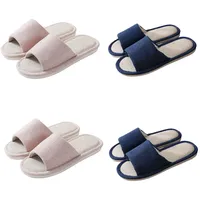 Teceyfeet Hausschuhe Unisex Gäste, 4 Paare Leinen Gästepantoffeln Waschbar Gästehausschuhe Set Hochwertig Hausschuhe Rutschfest Guest Slippers Set - 39/44 EU
