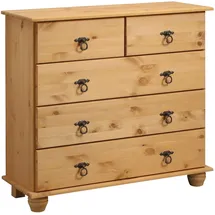 Home Affaire Kommode HOME AFFAIRE "Finca", beige (natur gebeizt, gewachst), B:82cm H:78cm T:30cm, MDF, Massivholz, Sideboards, Kommode, aus massivem Kiefernholz, mit Schubladen für Stauraummöglichkeiten