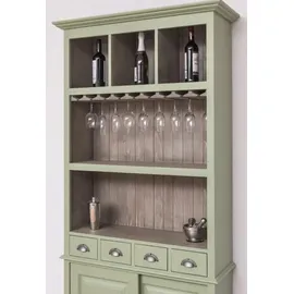 Casa Padrino Weinschrank 103 x 36 x 210 cm Hellgrün / Grau