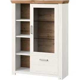 Set One by Musterring Highboard »York«, Typ 13 und 14, mit Glastür und Schubkasten, 3 Farbvarianten, B 105 cm