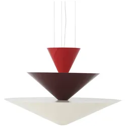 &Tradition - Gio LN15 Pendelleuchte Ø92 Vermilion Red/Dunkelheit Burgundy/Ecru White &Tradi - cm - 61 cm