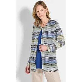 GOLDNER Langarm Spitzenjacke aus Jersey Blau 44
