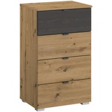 Rauch Kommode »Apollon«, mit 4 Schubladen, 1 Schublade in Absetzung Black oak, braun & Holz - braun