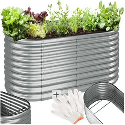 tectake® Hochbeet, aus verzinktem Stahl, stabil, sicher, witterungsbeständig, 160 x 80 x 80 cm