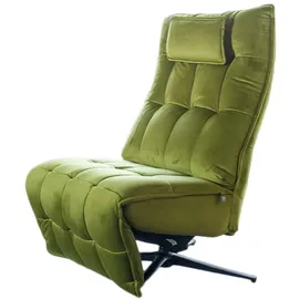 KAWOLA Relaxsessel MIKO Polyester 75 x 115 x 94 cm Grün drehbar mit Kopfteil