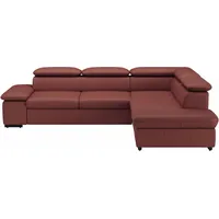 sit&more Ecksofa »Alcudia L-Form«, wahlweise mit Bettfunktion rot