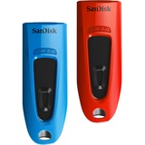 SanDisk Ultra 64 GB USB 3.0 Flash- Laufwerk (SecureAccess Software, Passwortschutz, Übertragungsgeschwindigkeit von bis zu 130 MB/s) Blau/Rot