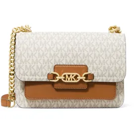 Michael Kors Heather Large Schultertasche Leder/Canvas Vanilla/Acorn