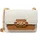Michael Kors Heather Large Schultertasche Leder/Canvas Vanilla/Acorn