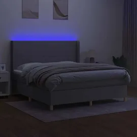vidaXL Boxspringbett 180 x 200 cm Hellgrau