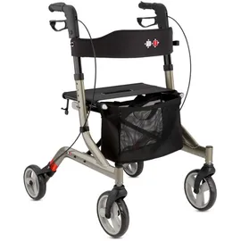 Bischoff & Bischoff Capero Leichtgewichtrollator faltbar mit Rückengurt Platin