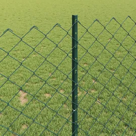 vidaXL Kettengliedzaun 1 x 10 m Grün/Stahl