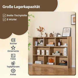 Costway Bücherregal 122 x 32 x 93 cm Beige