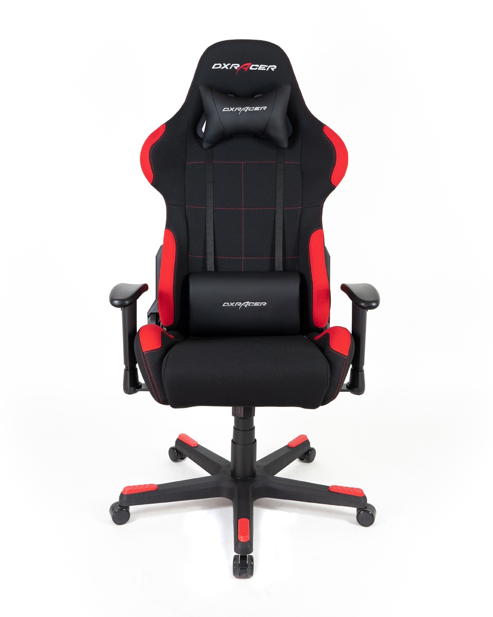 DXRacer Formula F01 Gaming Stuhl, Höhenverstellbare Armlehnen, Wipp- und Feststellfunktion, Stoffbezug