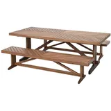 IKEA NORRMANSÖ / NORRMANSÖ Tisch und 2 Bänke für draußen Akazie/beige Akazie