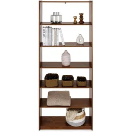 Idimex Bücherregal 80 x 30 x 200 cm Braun