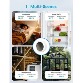 Meross Ms100fhhk Homekit Temperatur- und Luftfeuchtigkeitssensor-Kit