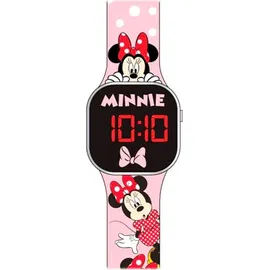 kids-euroswan Minnie LED-Digitaluhr 0 mm Kunststoff Rosa Silikonarmband Rosa