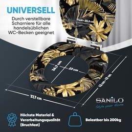 Sanilo WC-Sitz mit Absenkautomatik Golden Leaves