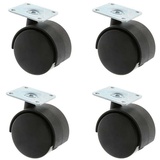 MS Beschläge Bürostuhlrolle Möbelrolle Anschraubplatte Möbeltransportrolle Ø35mm 4er Pack