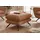 KAWOLA Hochlehnsessel CHARME Cord 72 x 100 x 80 cm Braun mit Hockerbank