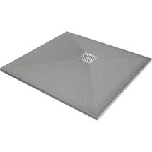 Mexen Stone+ quadratische Verbund-Duschwanne 100 x 100 cm, grau-beton - 44611010
