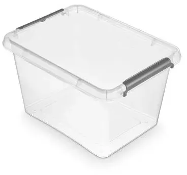 Hardwex Kunststoff-Clipbox transparent, 15,5 l