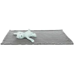 Zubehör Trixie Hunde Junior Kuschel-Set grau/mint Decke/Bär/Plüsch