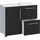 VCM Waschbeckenunterschrank Flandu 2 Schubladen 61 x 51 x 32 cm Schwarz