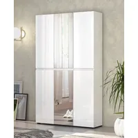 INOSIGN Mister 120 x 200 x 34 cm 6 Türen, 24 Fächer, 2 Spiegel weiß hochglänzend