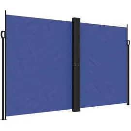 furnicato Seitenmarkise 200 x 600 cm Blau Polyester
