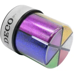 DECO Glitter 6x 13g verschiedene Farben Glitzer metallische Glimmer Bastelmat...