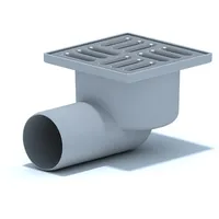 Belvit Bodenablauf Edelstahl DN50 100x100 mm Abgang Waagerecht Duschablauf