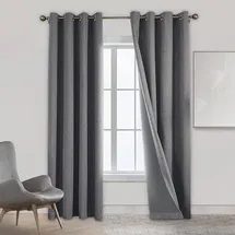 Sekey Vorhang Verdunkelungsvorhang 1PC B140 x H245 cm Vorhang Wohnzimmer Vorhänge Blickdicht, Ösen Aufhängung