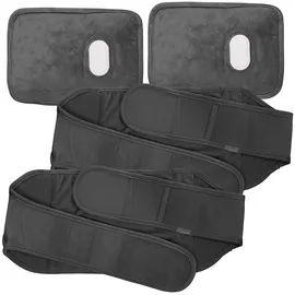 Infactory 2er-Set Kleine elektrische Samt-Wärmflasche mit Gürtel & Hülle