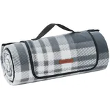 Songmics Picknickdecke grau-weiß 200 x 200 cm