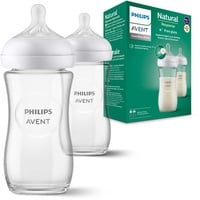 Philips Natural Response - Babyflasche aus Glas 1M+ 240ml 2er-Pack - SCY933/02