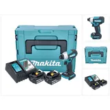 Makita DTD 157 RMJ Akku Schlagschrauber 18 V 140 Nm 1/4" Brushless + 2x Akku 4,0 Ah + Makpac