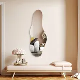 Boromal - Unregelmäßiger Standspiegel 60x165cm Asymetrischer Ganzkörperspiegel Bodenspiegel Groß hd Wandspiegel, Standspiegel für Schlaf-, Wohn-,