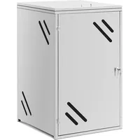 Uniprodo Mülltonnenbox 80 x 118 x 68 cm silber