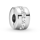 PANDORA Moments Glänzendes Band Clip Sterling Silber